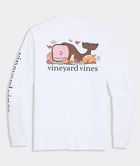 Whale Cornucopia Long-Sleeve Pocket Tee