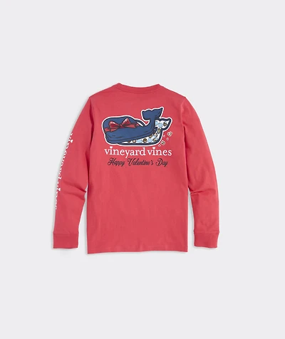 Boys' Valentine's Chocolate Whale Box Long-Sleeve Pocket Tee