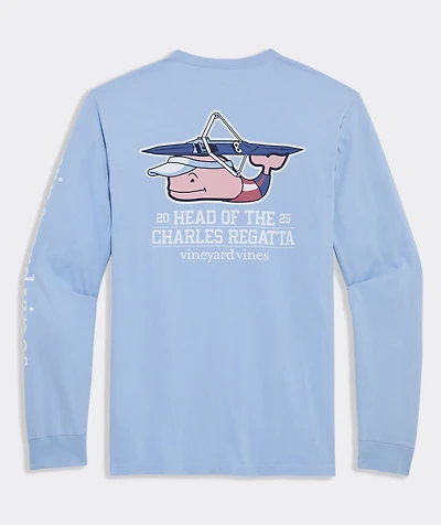 Head Of The Charles® Rower Whale Long-Sleeve Pocket Tee