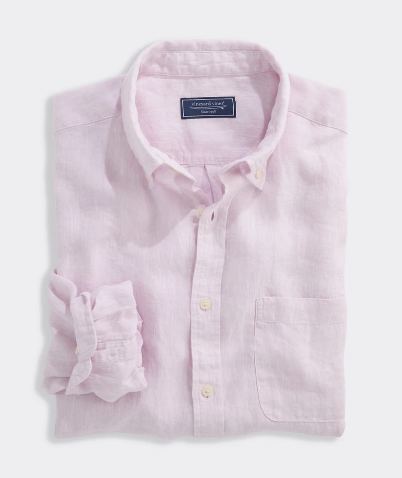 Surfside Solid Linen Shirt