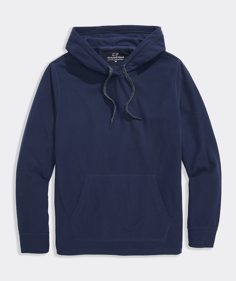 Grid Fleece Textured Hoodie