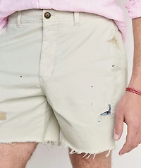 6 Inch Lived-In Mended Cutoff Shorts