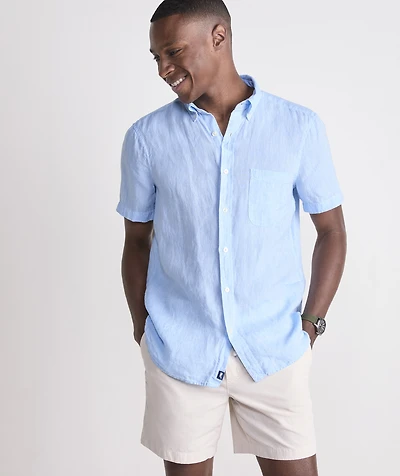 Surfside Solid Linen Short-Sleeve Shirt