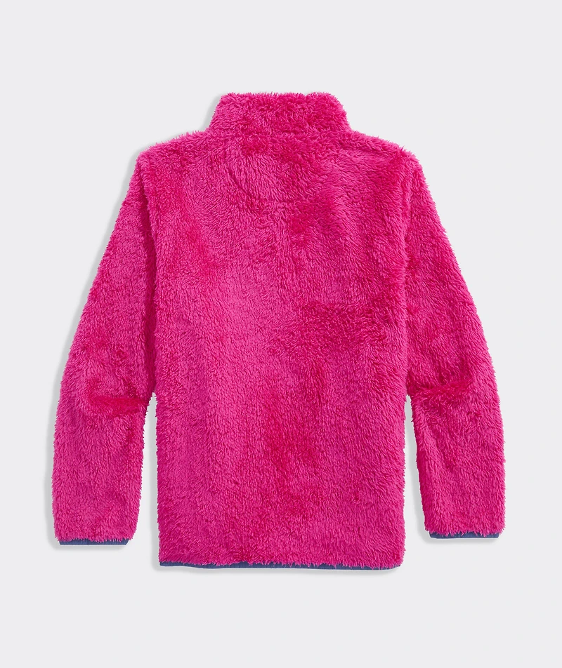 Girls Teddy Fleece Snap Pullover