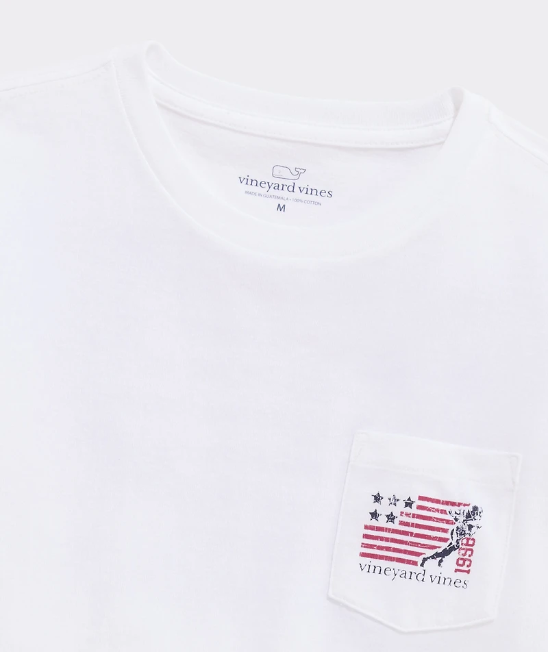 Boys' USA Quarterback Long-Sleeve Pocket Tee
