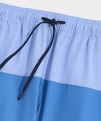 7 Inch Colorblock Piped Chappy Swim Trunks