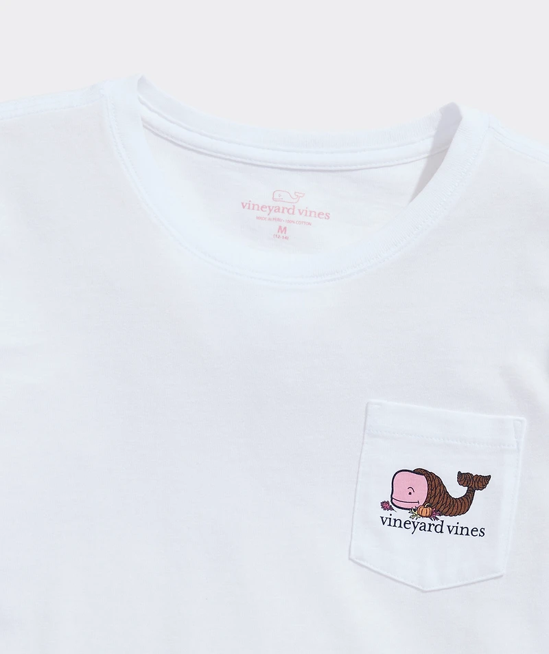 Girls' Cornucopia Whale Long-Sleeve Pocket Tee