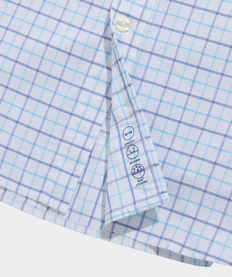 Moorings Tattersall Performance Cotton Shirt