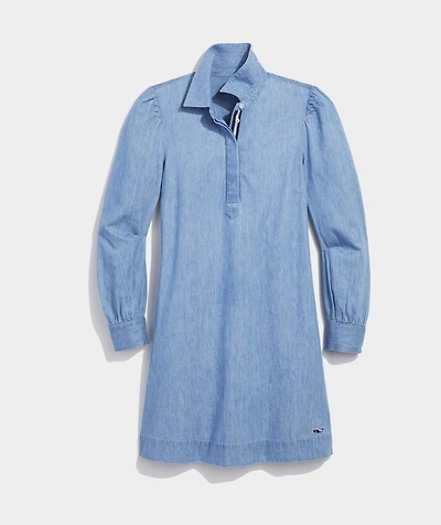 OUTLET Chambray Popover Dress
