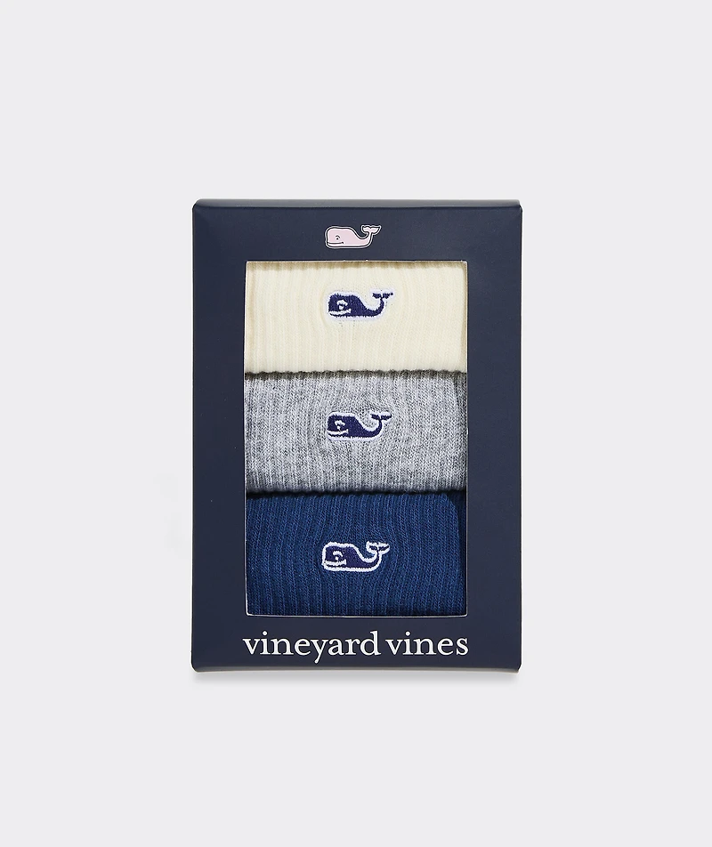 Classic Whale Athletic 3-Pack Socks