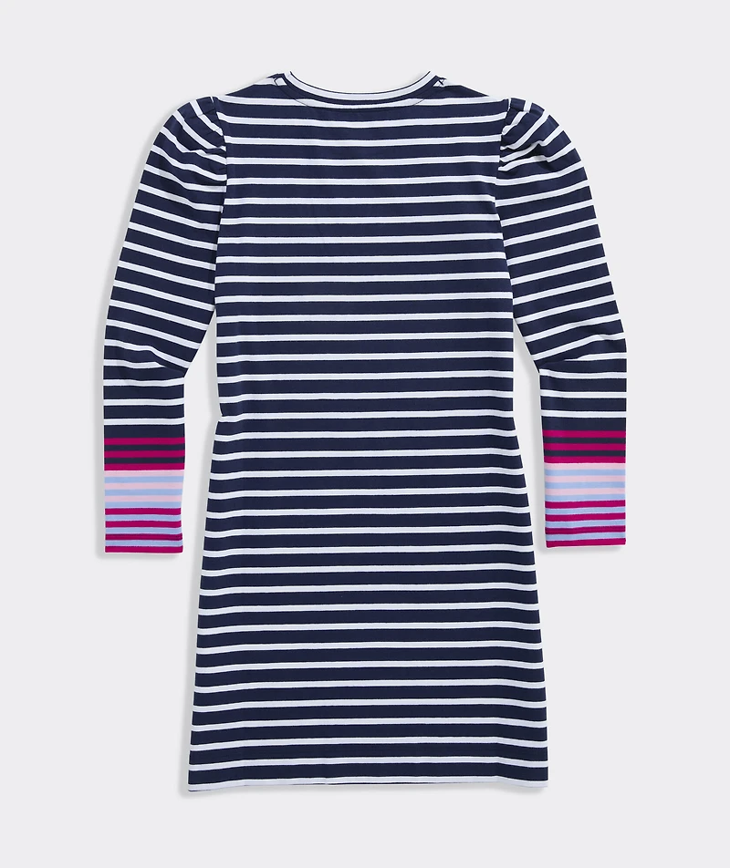 Girls' Puff Sleeve Jersey Dress