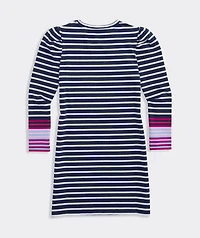 Girls' Puff Sleeve Jersey Dress