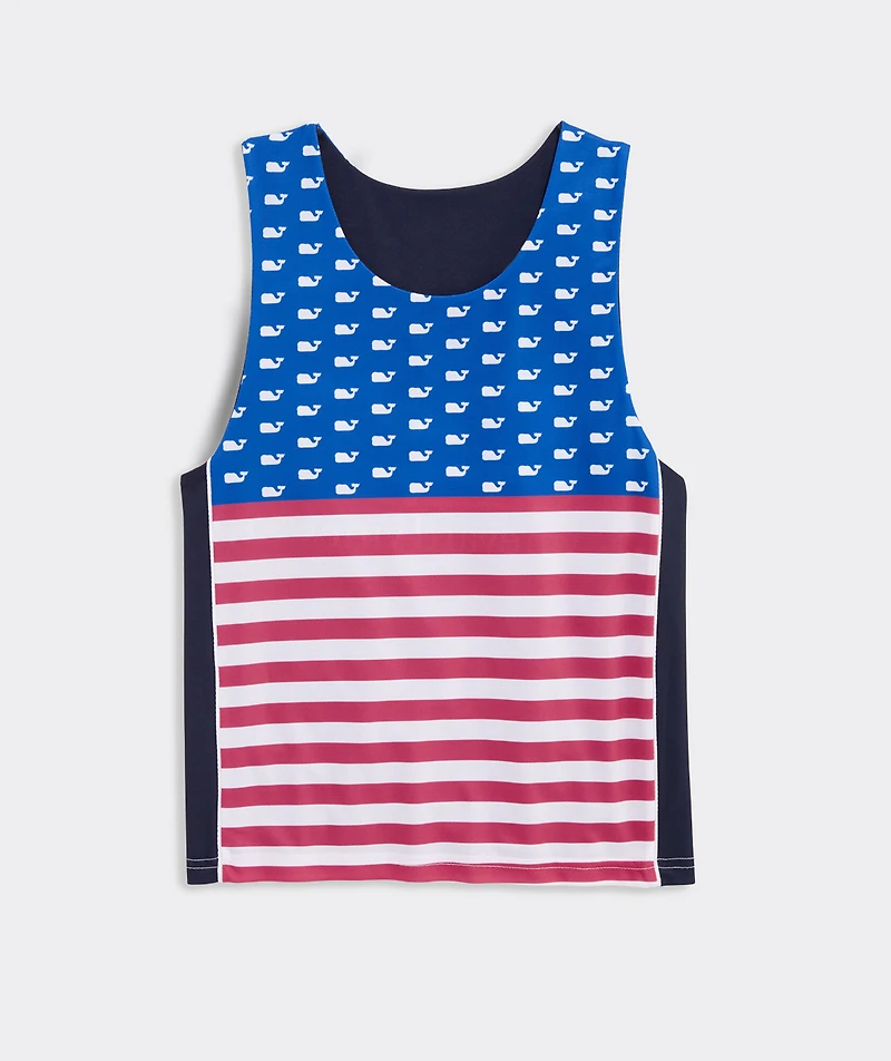 Boys' Reversible USA Whale Mesh Pinnie