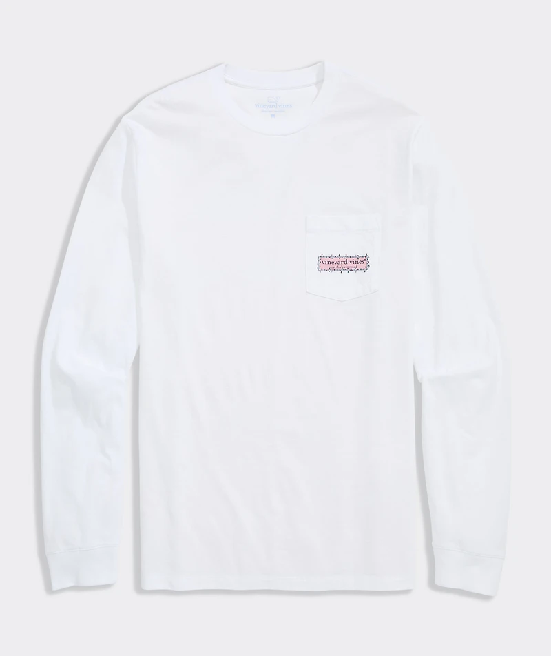 String Lights Pups Logo Box Long-Sleeve Pocket Tee