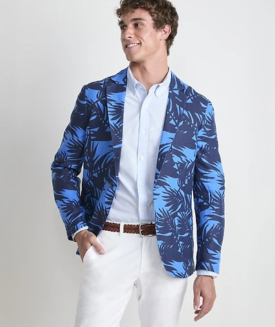 Breezy Palms Linen Blazer