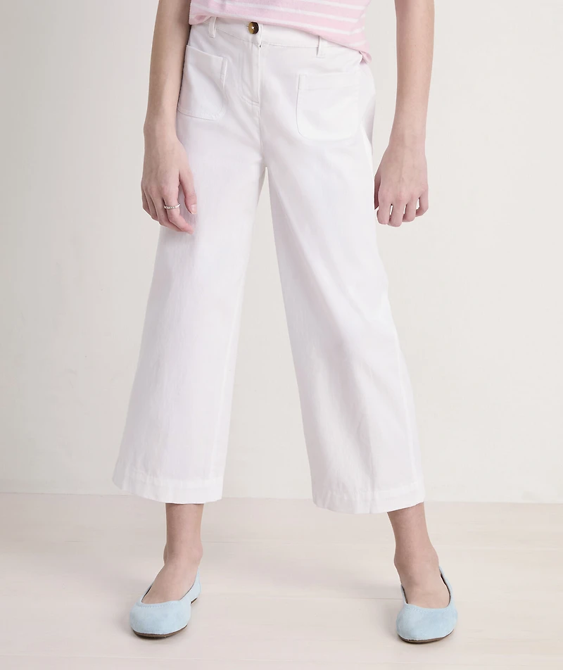 Girls' Chino Wide-Leg Sailor Pants