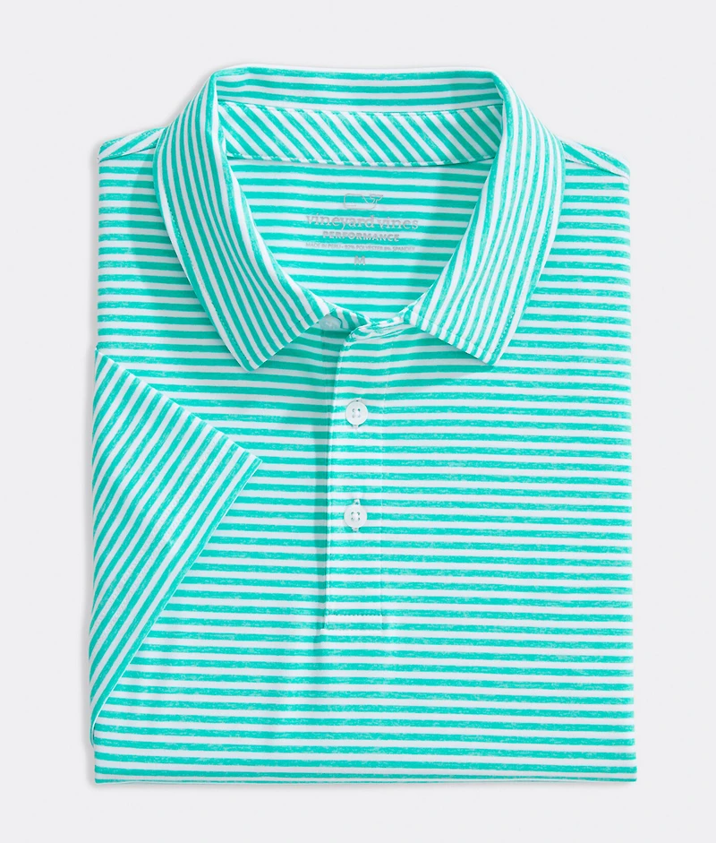 Men's Custom Heathered Winstead Stripe Sankaty Polo