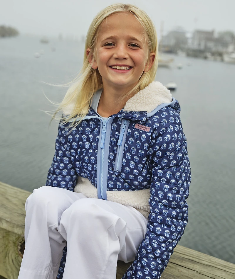 Girls Quilted Fleece Puffer Jacket