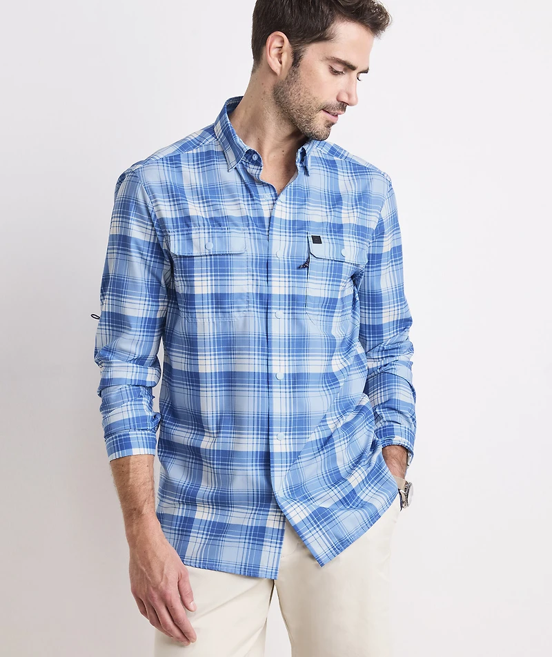 Lightweight Performance Harbor Plaid Shirt