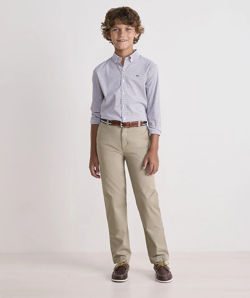 Boys' Performance Cotton Wauwinet Tattersall Shirt