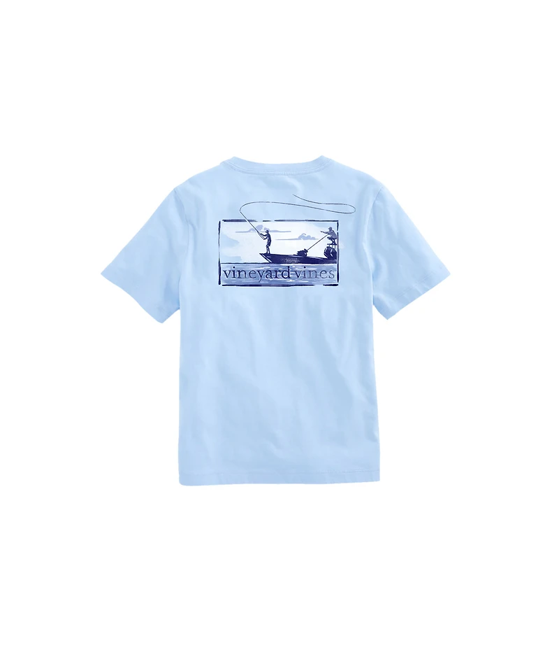 OUTLET Boys' Classic Flats Boat Fishing Short-Sleeve Pocket Tee