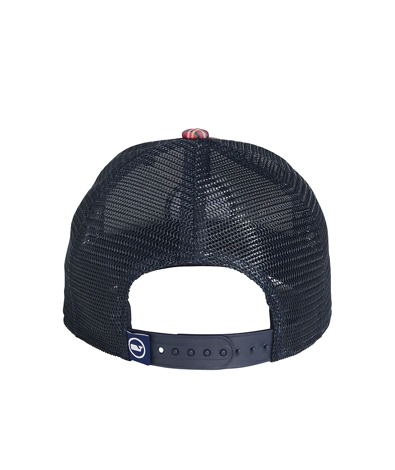 OUTLET Boys' Tartan Whale Dot Trucker Hat