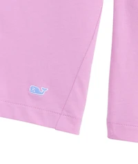 OUTLET Girls' Embroidered Boatneck Long-Sleeve Tee