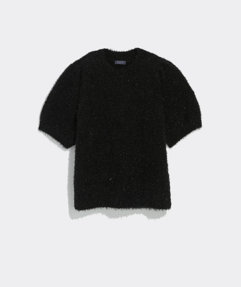 Tinsel Short-Sleeve Crewneck Sweater