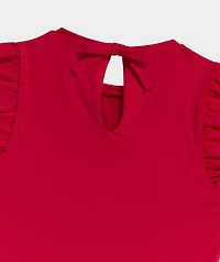 Girls' Ruffle Scoopneck One-Piece