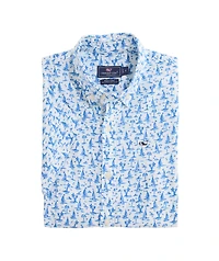 OUTLET Boys' Atlantic Sailing Short-Sleeve Whale Shirt