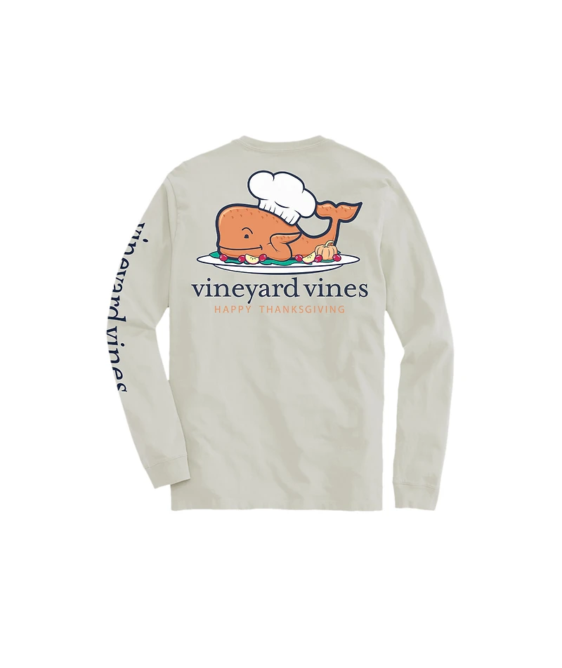 OUTLET Kids' Thanksgiving Turkey Hat Whale Long-Sleeve Pocket Tee