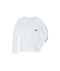 Kids' Ski Waffle Whale Long-Sleeve Pocket Tee
