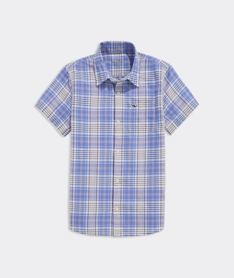Boys' Long Bay Plaid Madras Shirt