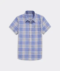Boys' Long Bay Plaid Madras Shirt