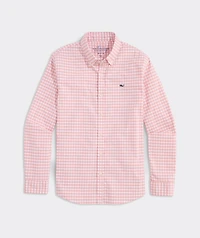 Boys' Skysail Gingham Performance Cotton Shirt