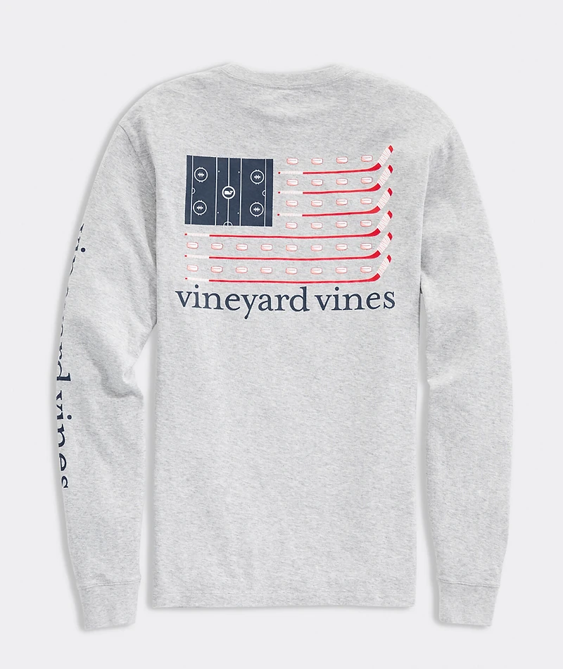 Hockey Flag Long-Sleeve Pocket Tee