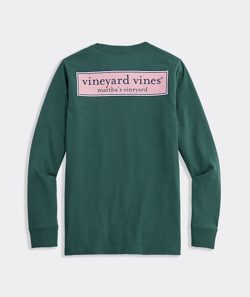 Boys' Classic Logo Box Long-Sleeve Pocket Tee