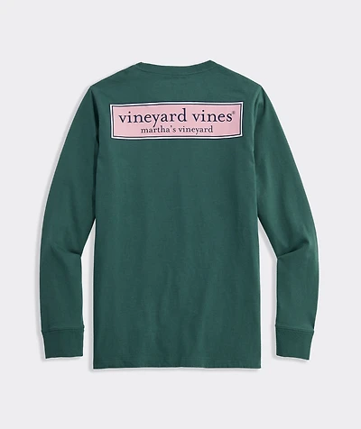 Boys' Classic Logo Box Long-Sleeve Pocket Tee