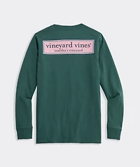 Boys' Classic Logo Box Long-Sleeve Pocket Tee