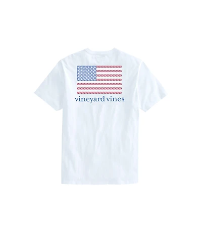OUTLET American Flag Whales Short-Sleeve Pocket Tee