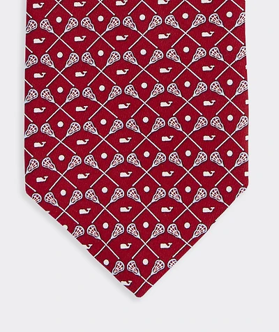 Lacrosse Sticks Silk Tie