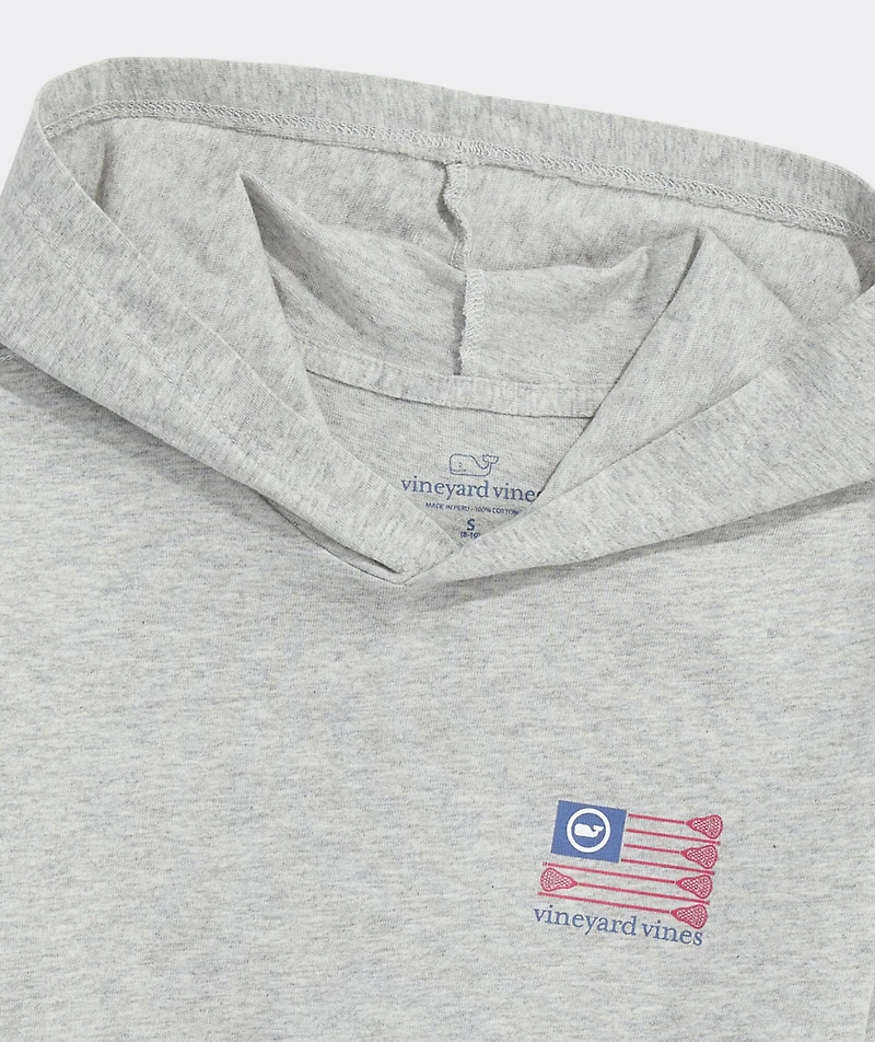 Boys' USA Lacrosse Flag Long-Sleeve Hoodie Tee