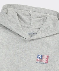 Boys' USA Lacrosse Flag Long-Sleeve Hoodie Tee