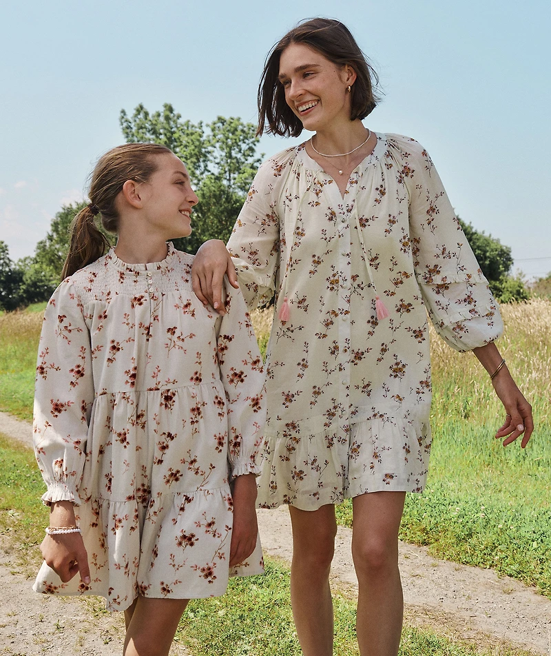 Girls' Tiered Corduroy Dress