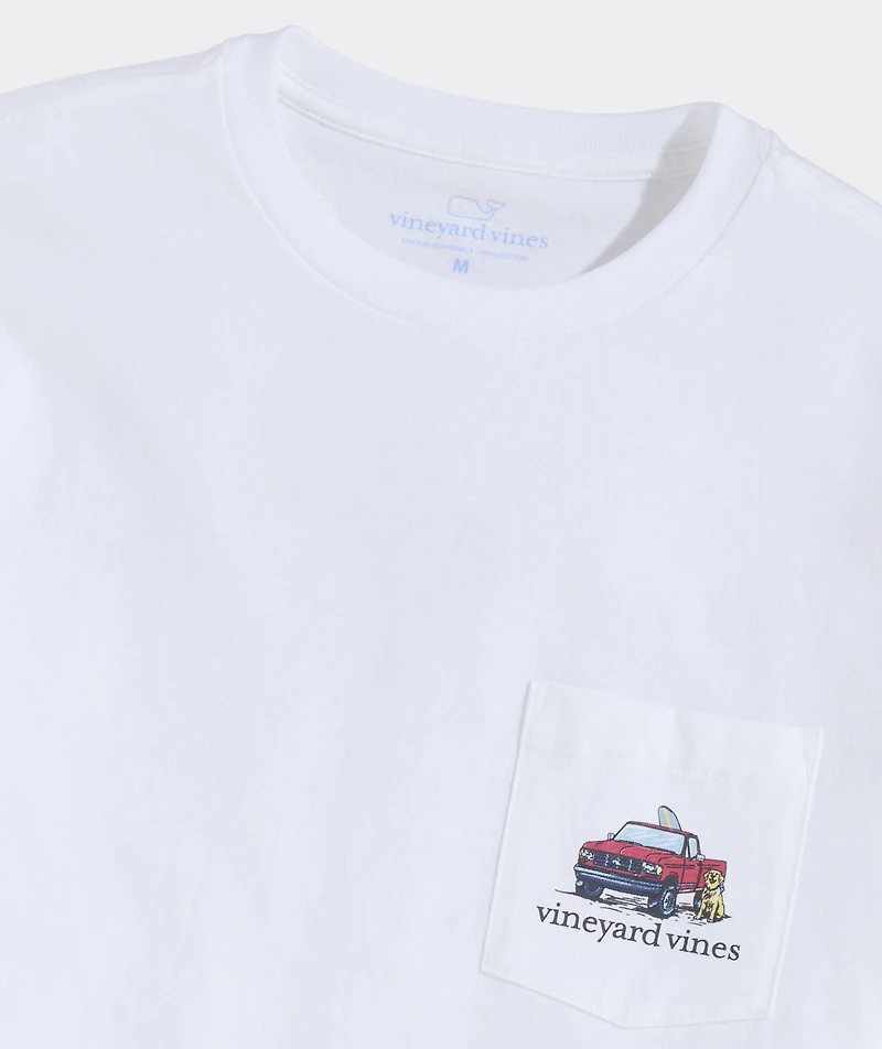 Truck On The Beach Short-Sleeve Pocket Tee