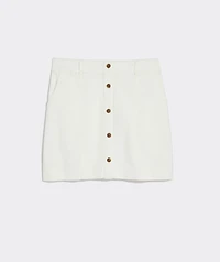Corduroy Button-Front Skirt