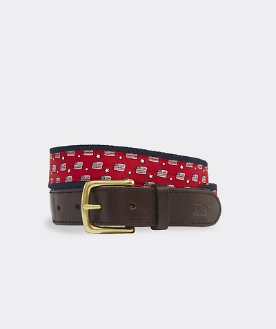 Flag & Stars Canvas Club Belt