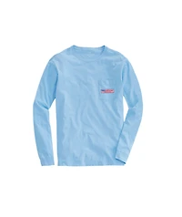 OUTLET Boys' Classic USA Logo Box Long-Sleeve Pocket Tee