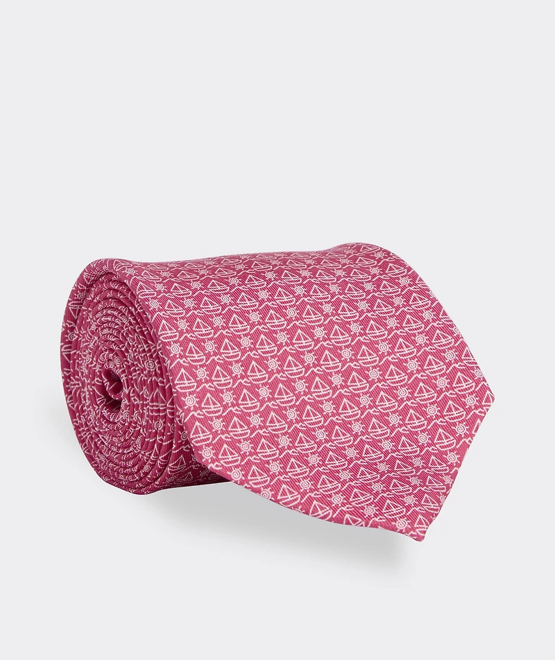 Simple Sailboat Silk Tie