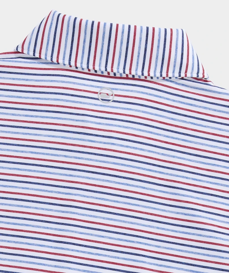 Boys' Multi Bradley Stripe Sankaty Polo